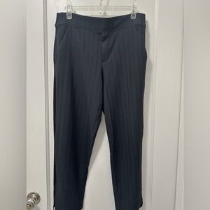 Athleta Brooklyn Ankle Pant in Black with Tonal Stripe